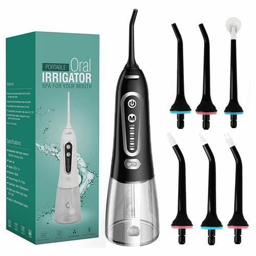 Portable Oral Irrigator Dental Water Flosser Device Thread Teeth