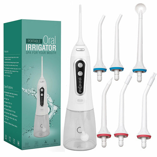 Portable Oral Irrigator Dental Water Flosser Device Thread Teeth